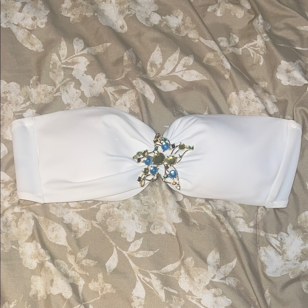Vintage Victoria's Secret White Sea Star Bandeau Size Large NWOT